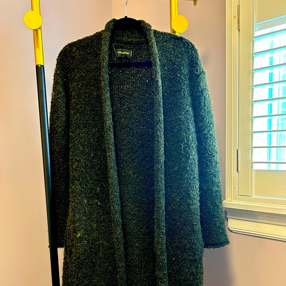 Cozy Size Small Zadig et Voltaire sweater/jacket—perfect for spring!